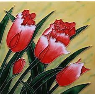 8x8" RUFFLED TULIP BLOOM