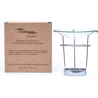 LIGHT GLASS BURNER METAL INSERT & DISH