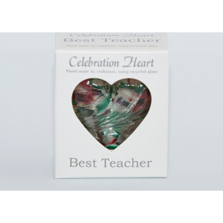 BEST TEACHER CELEBRATION HEART 7CM