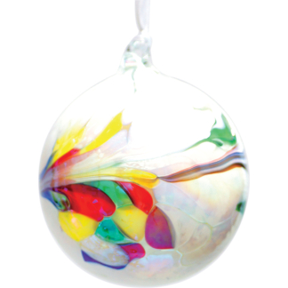 SMALL FRIENDSHIP GLOBE 9CM WHITE