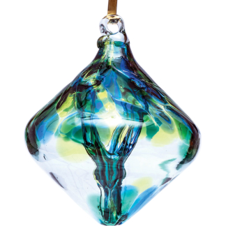 RHOMBUS TREE OF LIFE LARGE 12CM SEA GREEN