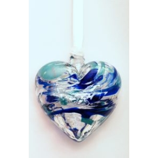 FRIENDSHIP HEART 7CM AQUAMARINE