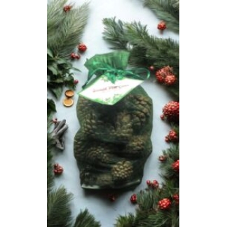 SCENTED PINE CONES GREEN BAG - CASE OF 24