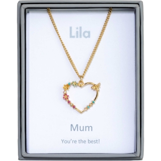 Mum Heart Zoe Sentiment Pendant Necklace (AS100)