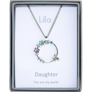 Daughter Circle Zoe Sentiment Pendant Necklace (AS104)