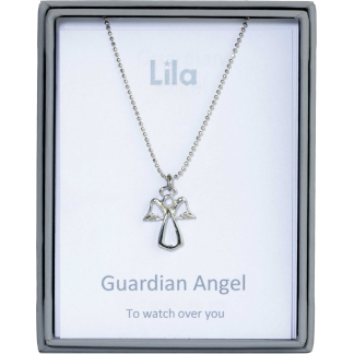 Guardian Angel   Sentiment Pendant Necklace (AS108)
