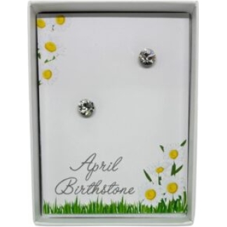 April Birthstone Stud Earrings (B1323)