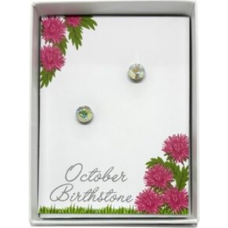 October Birthstone Stud Earrings (B1329)