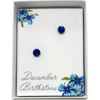 December Birthstone Stud Earrings (B1331)