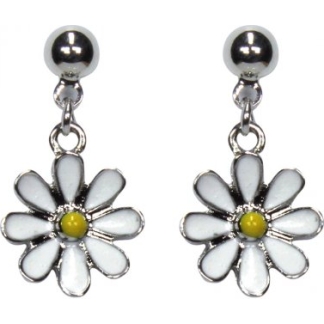 White Daisy Earrings (H1515)
