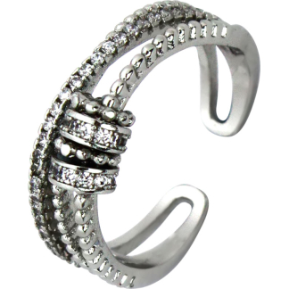 Little Charms Plat Adjustable Ring (K1032)