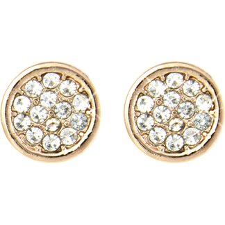Round Rose Gold Little Box Earrigns (L1031)