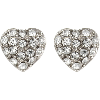 Heart Rhodium Little box Earrings (L1032)