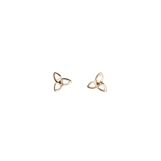 Trinity Rose Gold Little Box Earrings (L1072)