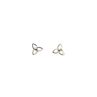 Trinity Rhodium Little Box Earrings (L1073)