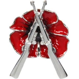 Rifles Pin Poppy Brooch (P1044)