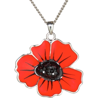 Large Poppy Pendant Necklace (P2012)