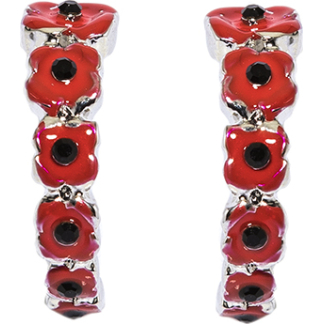 Half Hoop Studs Poppy Earrings (P3007)