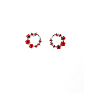 Garland Studs Poppy Earrings (P3009)