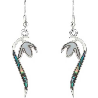 Snow Drop Paua Shell Earrings (S1440)