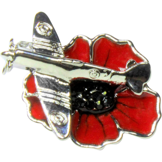Spitfire Pin Poppy Brooch (P1040)