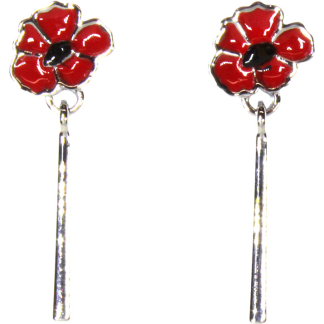 Long Drop Poppy Earrings (P3010)