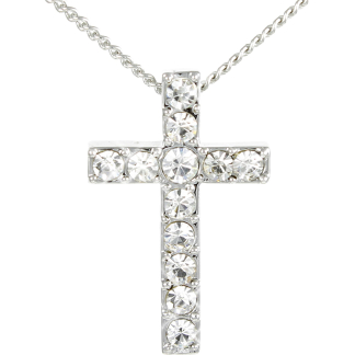 Cross Crystal Pendant Necklace (AN7006)