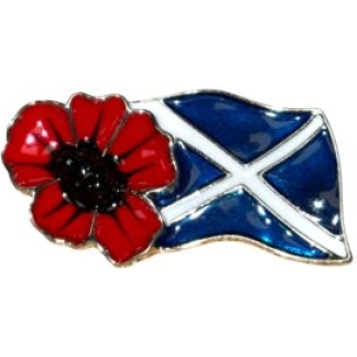 Scottish Flag Poppy Brooch (P1061)