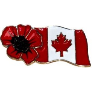 Canadian Flag Poppy Brooch (P1064)