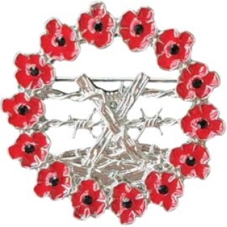 No Mans Land Poppy Brooch (P1068)